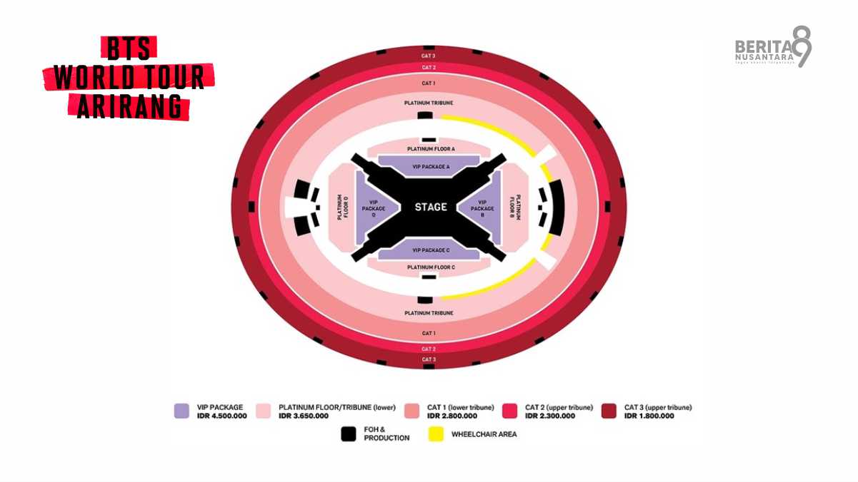 Seat Map BTS ARIRANG